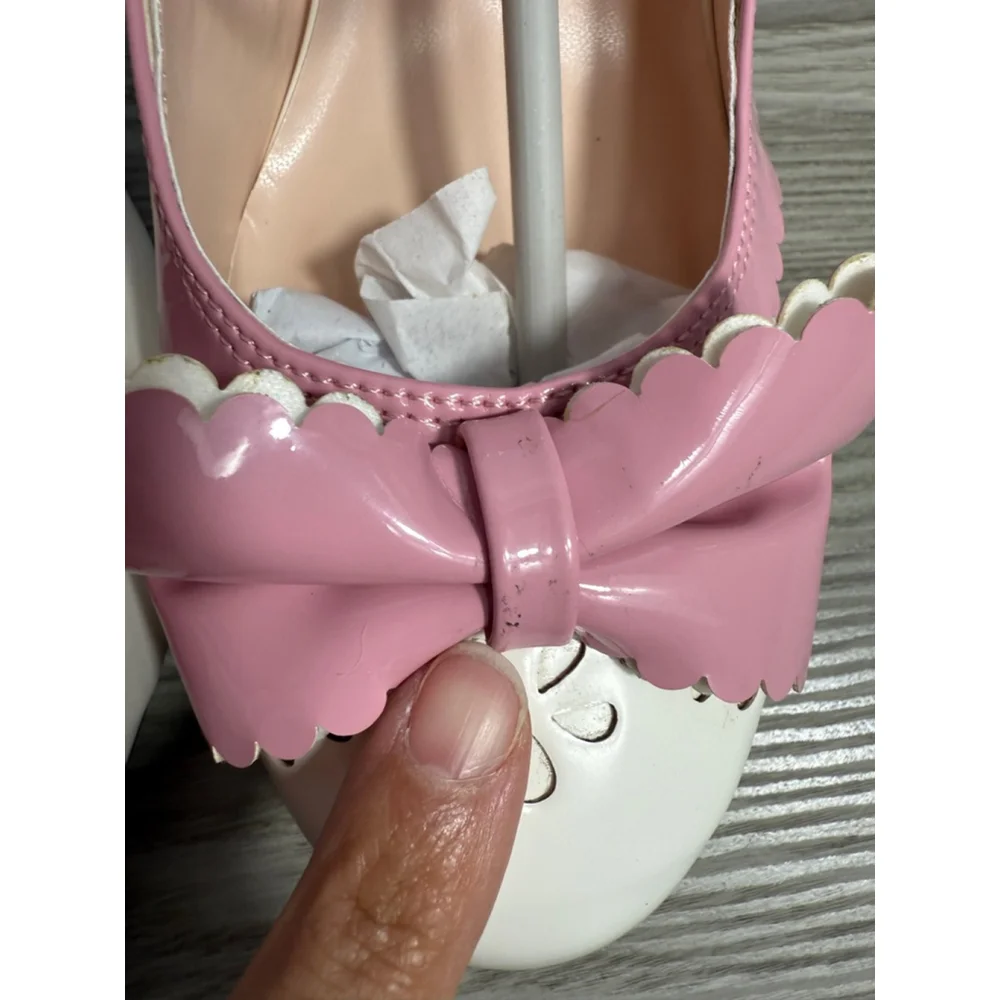 Women's Dola Lovely White Pink Heels Size 10